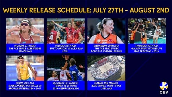 CEV Content Release: Sunday, August 2, LIVE – 2020 World Tour 1-Star Ljubljana