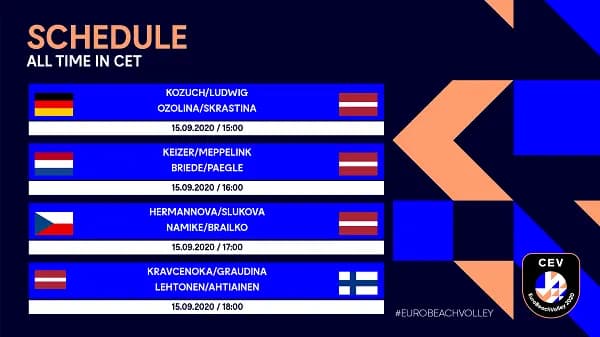 Watch MEVZA teams at #EuroBeachVolley 2020 on one of the live stream options!