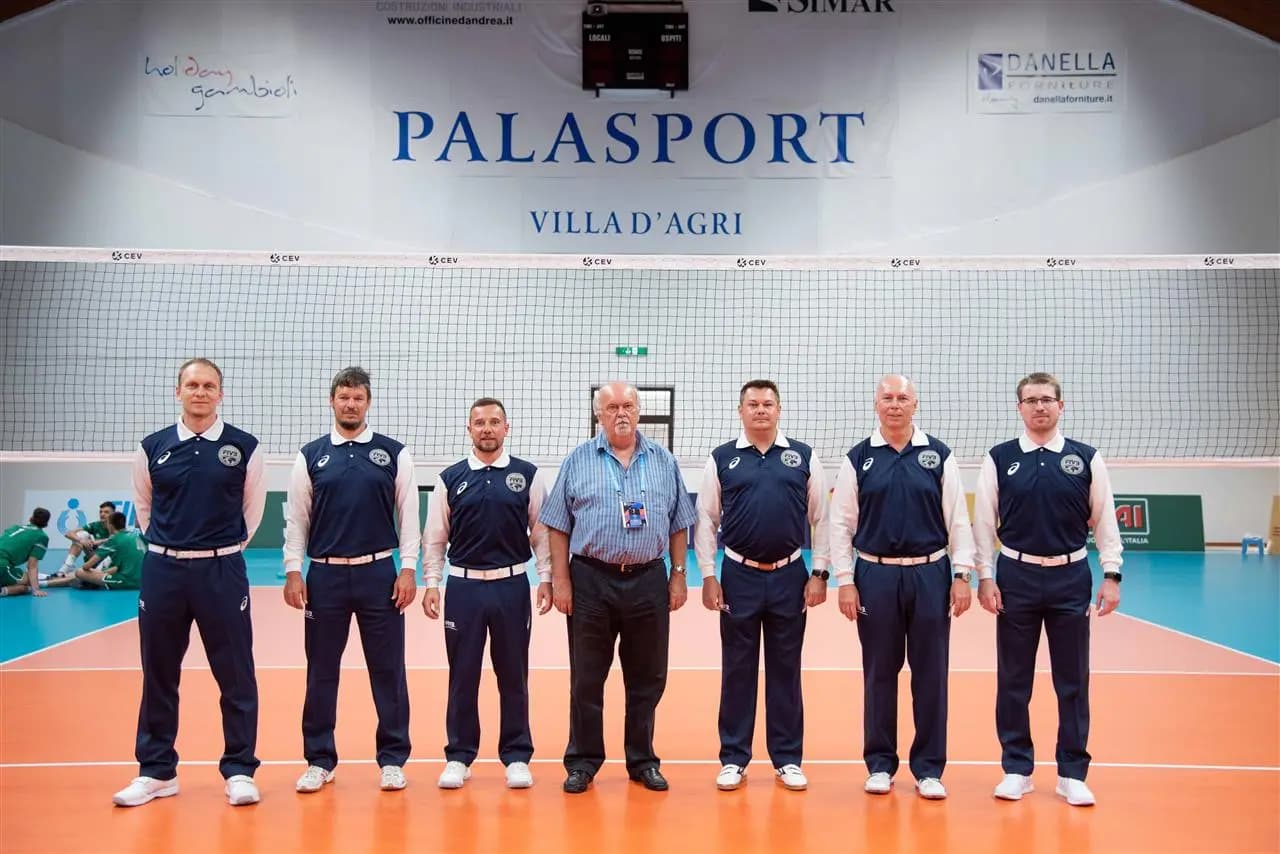 Novak (SLO) and  Horvath (HUN) among the referees at the #EuroVolleyU18M