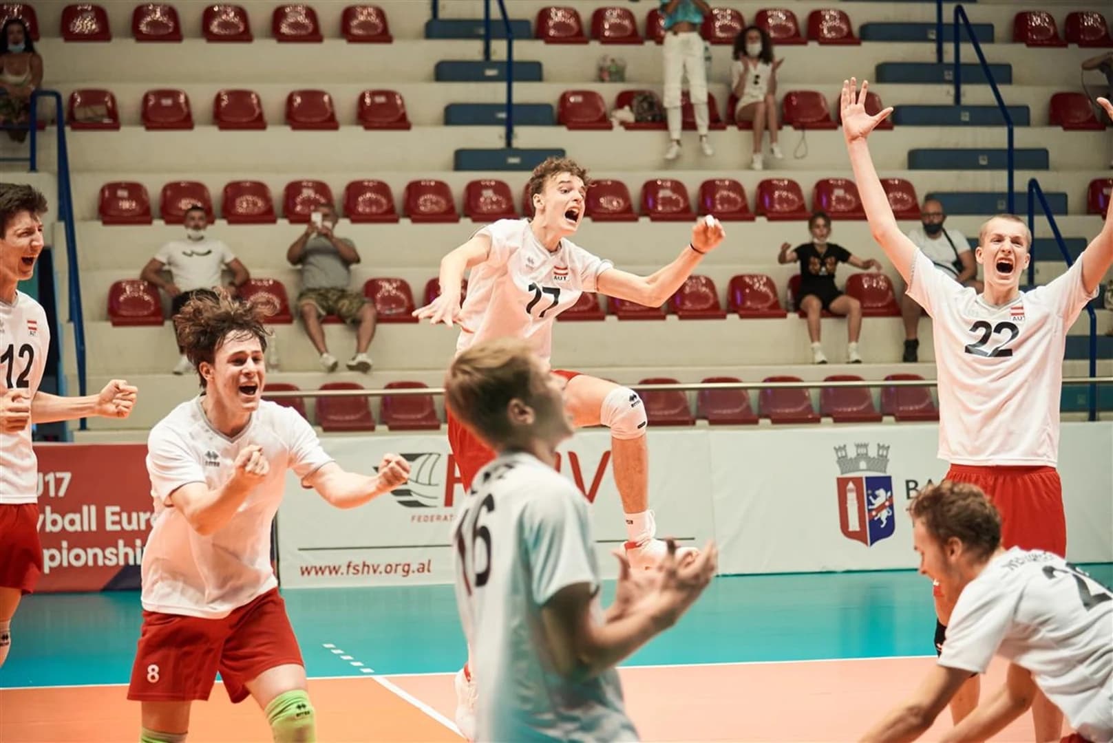 Slovenia locked horns with Russia as the only undefeated teams and Austria causes another sensation at U17M EuroVolley