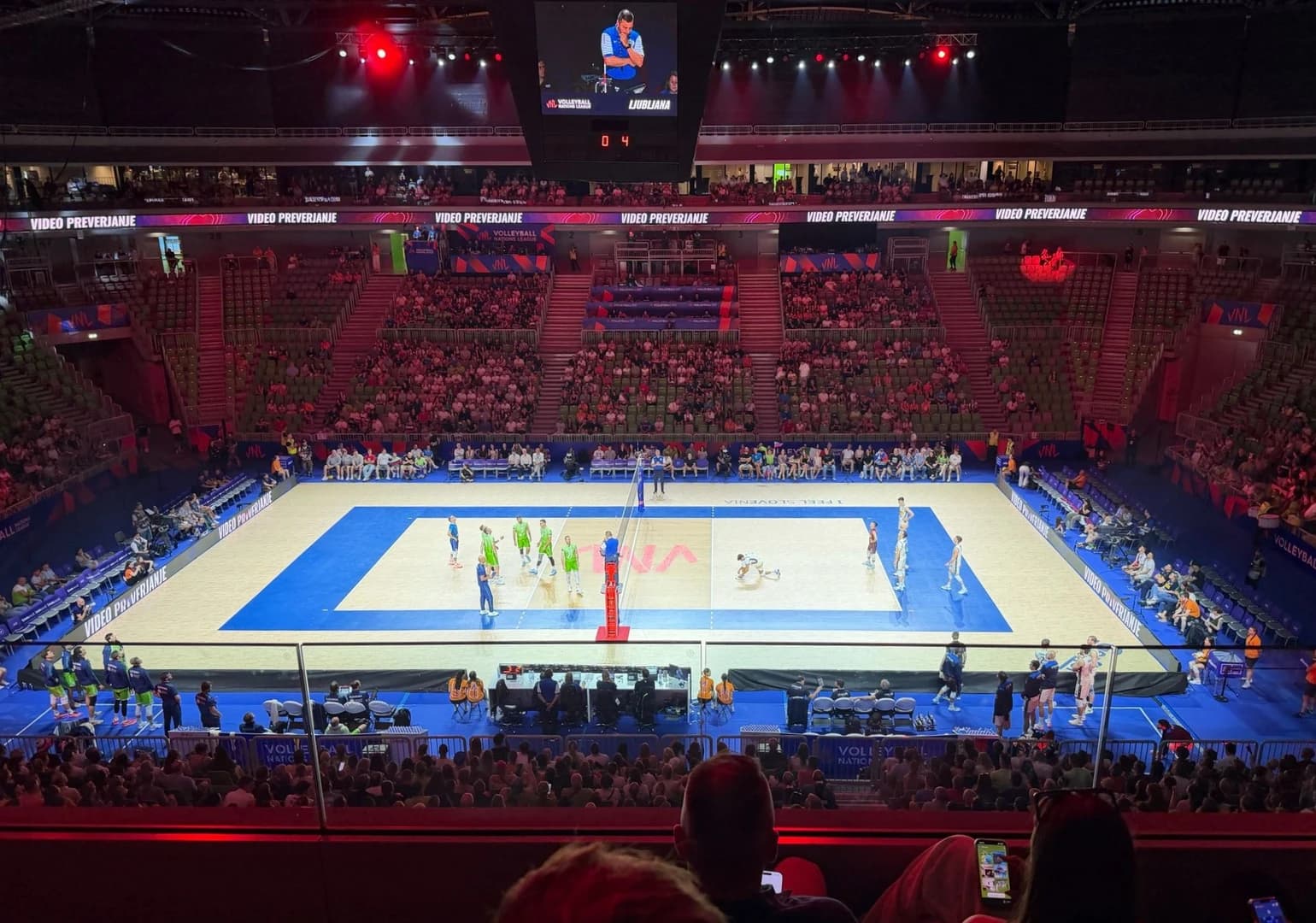 Strong Volleyball Atmosphere in Ljubljana as MEVZA Representatives Gather at VNL Match